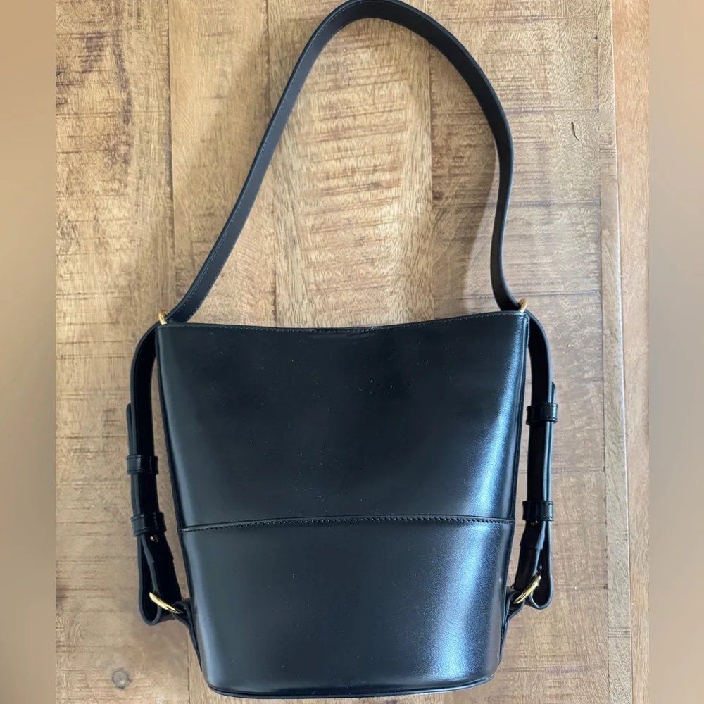 Sezane Gary in Gloss Black Leather Bag - Picture 3 of 8